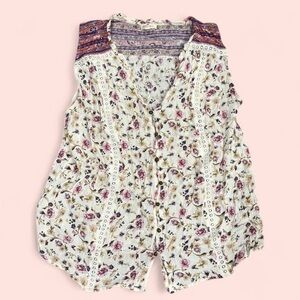 MASON & BELLE COREAN BUTTON DOWN TOP OFF WHITE